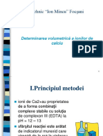 Determinarea Volumetrica A Ionilor de Calciu