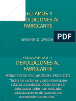 Módulo Reclamos y Devoluciones al fabricante fusión BPM-RTCA.ppt