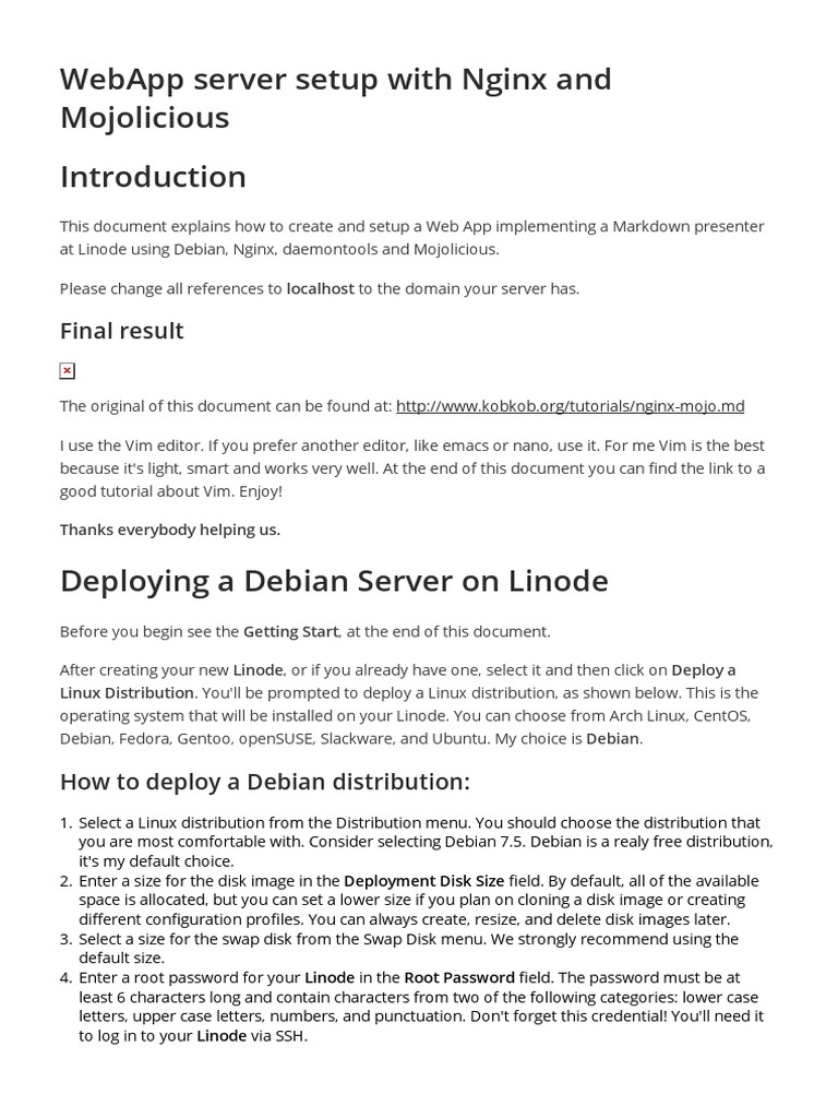 Setting Up A Markdown Presentation Web App With Nginx Mojolicious And
