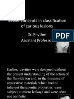 New concepts in classifying carious lesions