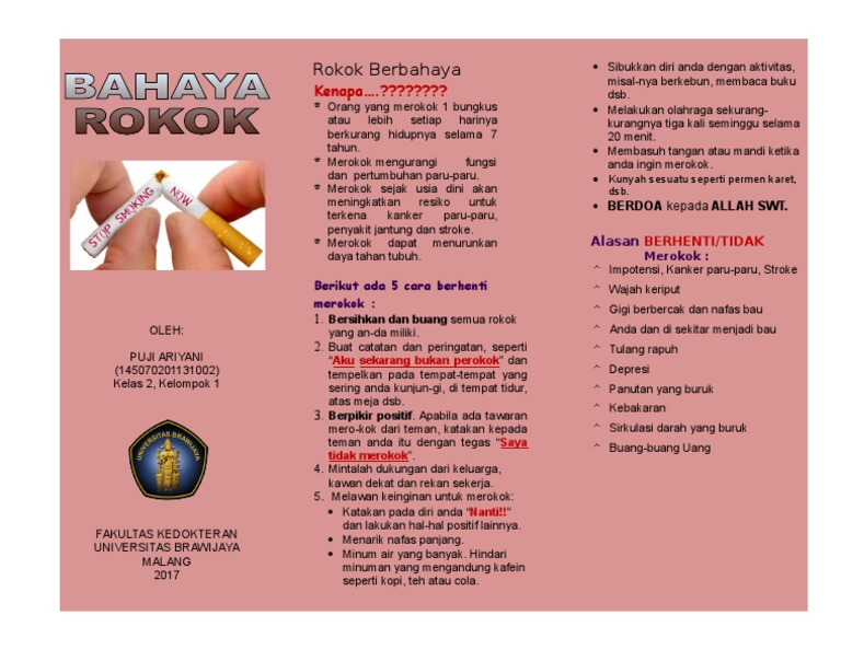 Bahaya Merokok dan Cara Berhenti | PDF | Pengembangan Diri | Kesehatan ...