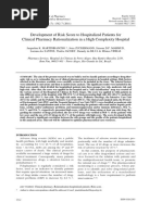 2011 Risk Score To Hospitalized Patients For Clinical Pharmacy Rationalization