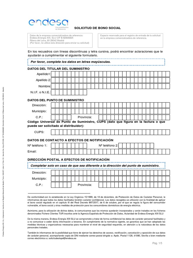 Solicitud Bono Social Gobierno Política