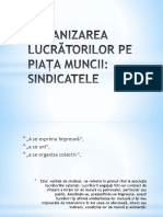 Organizarea Lucrătorilor Pe Piața Muncii