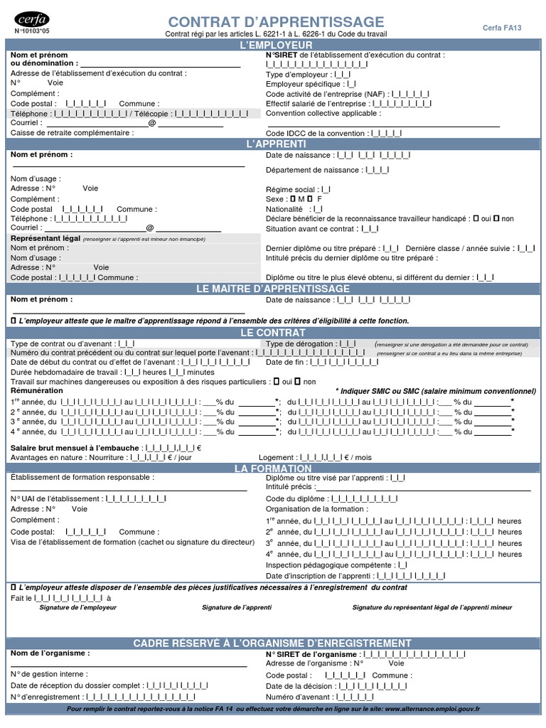 Contrat d'apprentissage.pdf Collective Agreement Employment
