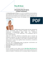 Tetraciclina para El Acne