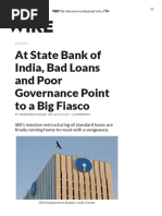 State Bank of India, Bad Loans and Poor Governance Point to a Big Fiasco