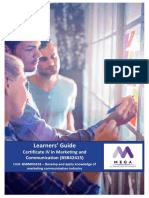 Learners Guide - BSBMKG418 DevpApply KW of MktgComm Ind