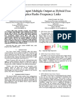 Using Multiple Input Multiple Output As Hybrid Free Space Optics/Radio Frequency Links