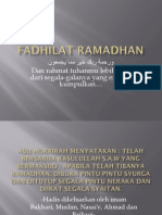 Fadhilat Ramadhan
