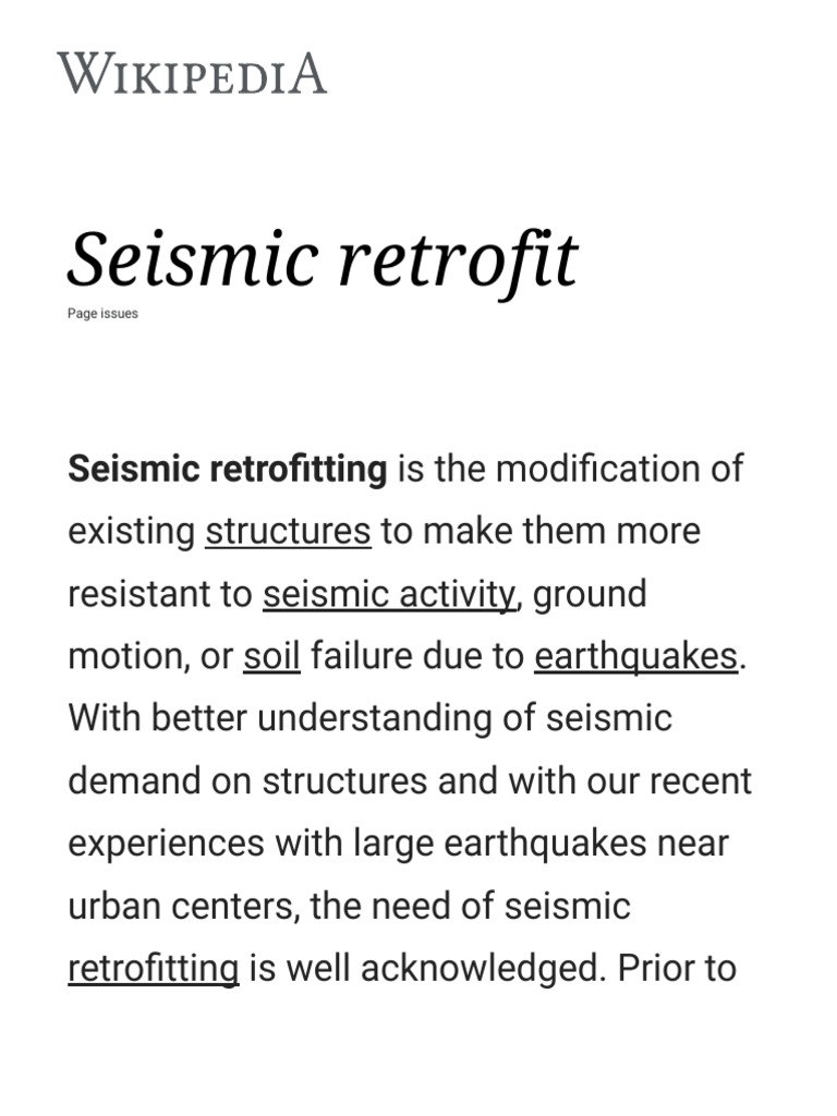 Seismic Retrofitting Techniques Overview | PDF | Civil Engineering ...