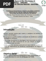 TENDÊNCIAS PEDAGÓGICAS E DIDÁTICA NO ENSINO SUPERIOR