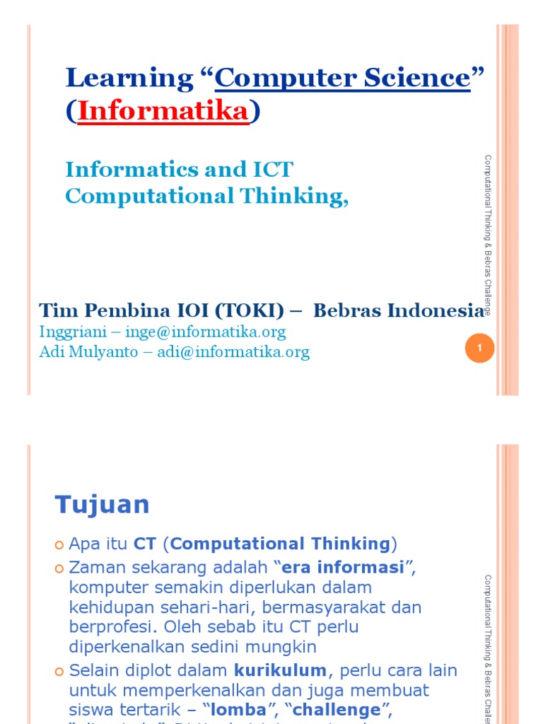 Materi Toki Computer Science Educational Technology