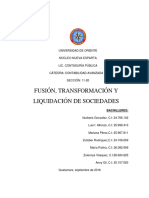 Tema I. Fusión, Transformación y Liquidación de Sociedades Mercantiles