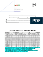 Transiciones PE/Metal para gas RECGAS