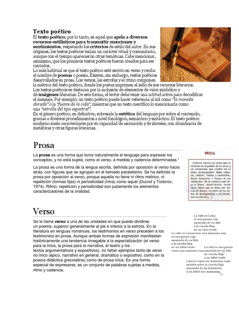 Elementos del Texto Poético | PDF | Metro (poesía) | Poesía