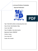 Integrated Mathematics I.A (Internal Assessment) Carlos Gonsalves Guyana