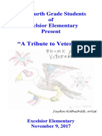 "A Tribute To Veterans": The Fourth Grade Students of Excelsior Elementary Present