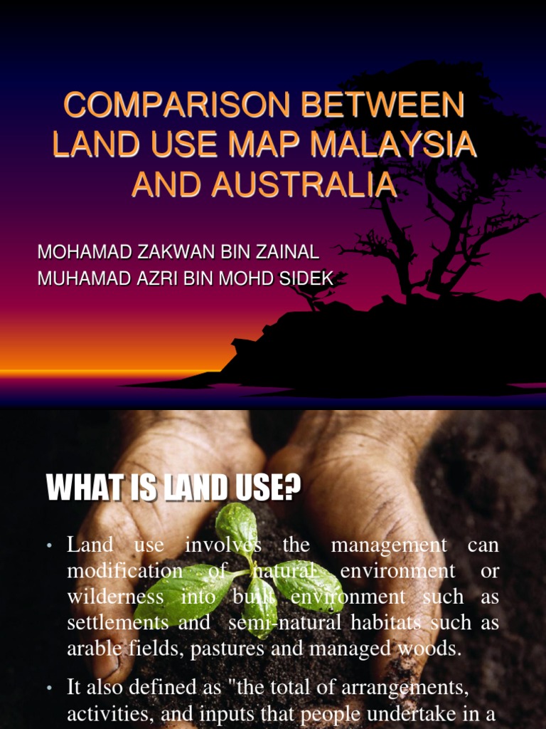 Comparison Between Land Use Map Malaysia and Australia: Mohamad Zakwan ...