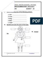 UKG GK FinalTerm Worksheet