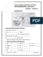 UKG English FinalTerm Worksheet