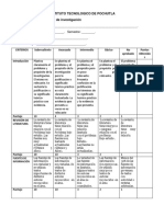 Rubrica Reporte de Investigacion