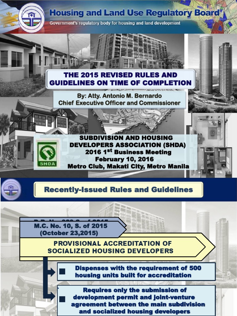 Completion Of Development Hlurb Pdf Truth In Lending Act Law And