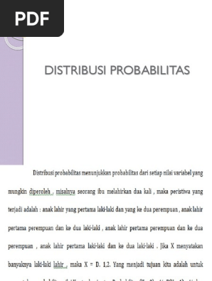 Distribusi Probabilitas