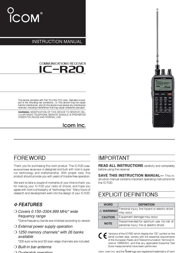 ICR20 Instruction Manual Hertz Radio