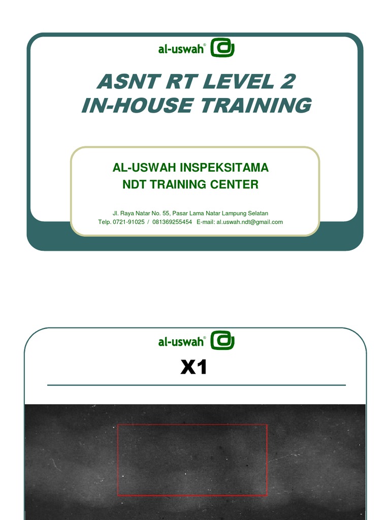 ASNT RT Level 2 Training Overview | PDF