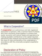 Cooperatives: History and Principles