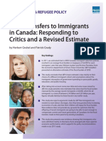 Fiscal Transfers to Immigrants in Canada