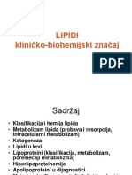 LIPIDI, Kliničko-Biohemijski Značaj