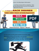 Fast Track Courses Graduation & Post Graduation Degree