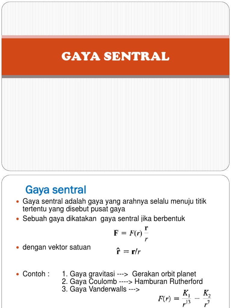Gaya Sentral dan Contohnya | PDF