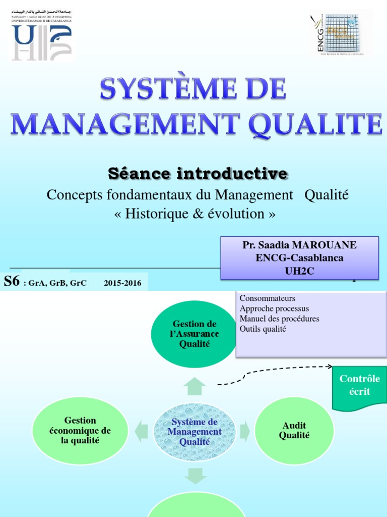 Fondamentaux du Management de la Qualité | PDF | Management de la ...