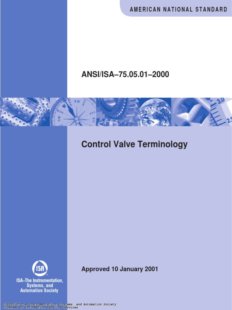 ANSI ISA 75 05 01 Control Valve Terminology PDF PDF Valve Actuator