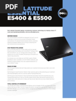 Dell Latitude E5400 and E5500 Spec Sheet