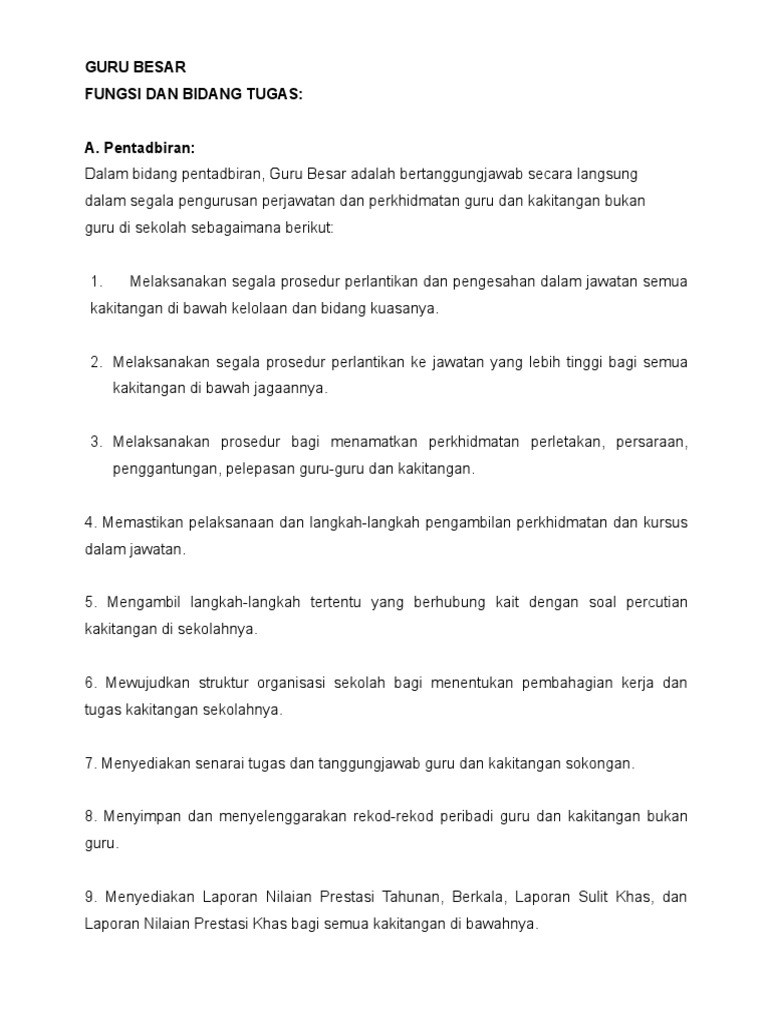 Bidang Kuasa Dan Tugas Pdf