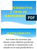 Mantenimientos y Tipos de Mantenimientos