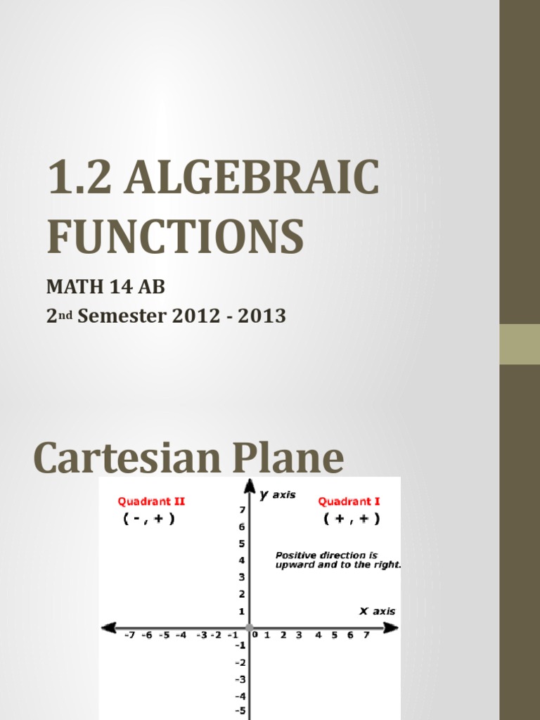 Understanding Algebraic Functions | PDF | Polynomial | Function ...