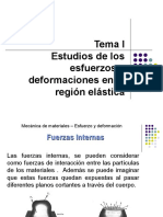Estudios de Los Esfuerzos y Deformaciones en La Región Elástica