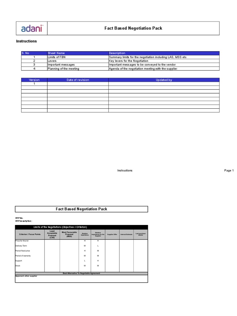 Fact Based Negotiation Guide | PDF | Request For Proposal | Negotiation