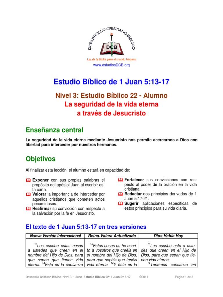 22 La Seguridad De La Vida Eterna A Través De Jesucristo 1