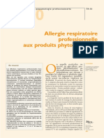 Allergie respiratoire aux produits phytosanitaire 
