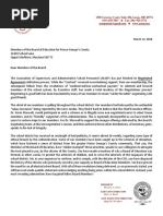 Letter to PGCPS Board of Education 3-13-18
