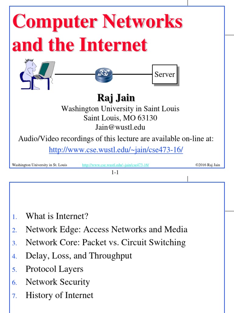 Computer Networks and The Internet: Raj Jain | PDF | Internet Protocols ...