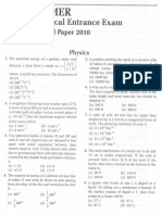 Jipmer Mbbs 2010 Solved Paper