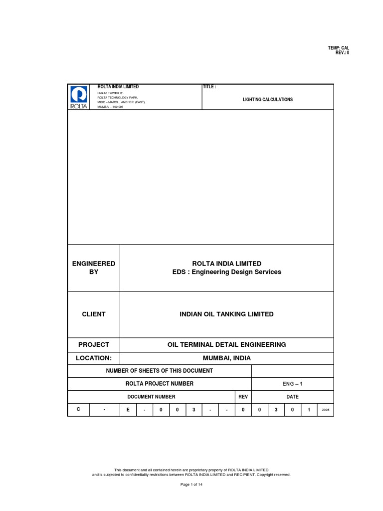 Lightning Calculation PDF PDF Lighting Interior Design