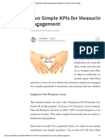 Two Simple KPIs for Measuring Employee Engagement